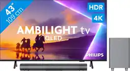 Coolblue Philips Ambilight 43'' PUS8500 QLED 4K (2025) + Philips TAB6100 aanbieding