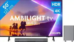 Coolblue Philips Ambilight 50'' PUS8500 QLED 4K (2025) + Philips TAB6100 aanbieding