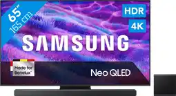 Coolblue Samsung 65 Neo QLED QN82F 4K (2025) + Samsung HW-QS700F Zwart aanbieding