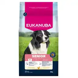 Zooplus 3kg Eukanuba Premium Nutrition Senior Medium Breed Kip Hondenvoer droog aanbieding