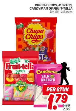 Dekamarkt Chupa chups, mentos, candyman of fruit tella aanbieding