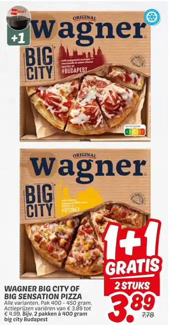 Dekamarkt Wagner big city of big sensation pizza aanbieding