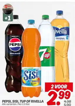 Dekamarkt Pepsi, sisi, 7up of rivella aanbieding