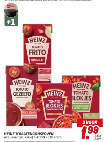 Dekamarkt Heinz tomatenconserven aanbieding