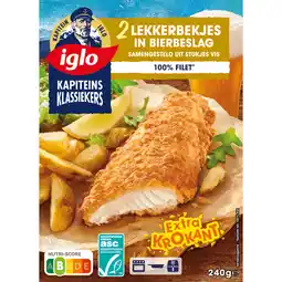 Dirk Iglo Kapiteins Klassiekers lekkerbekje bierbeslag, 2 stuks aanbieding