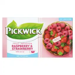 Dirk Pickwick Fruit infusion raspberry & strawberry 20 zakjes aanbieding