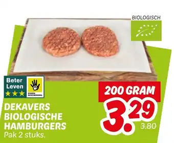 Dekamarkt Biologische hamburgers aanbieding