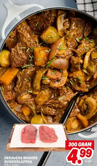 Dekamarkt Dekavers magere runderlappen aanbieding