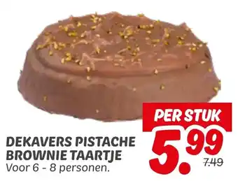 Dekamarkt Dekavers pistache brownie taartje aanbieding