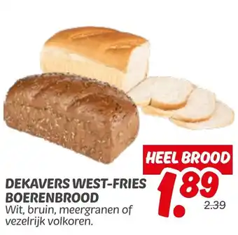 Dekamarkt Dekavers westfries boerenbrood aanbieding