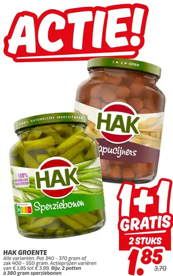Dekamarkt Hak groente aanbieding