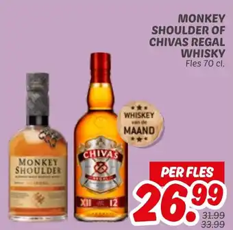 Dekamarkt Monkey shoulder of chivas regal aanbieding