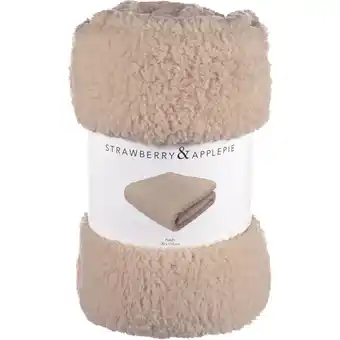 Albert Heijn S&A Plaid sherpa fleece 130x170cm aanbieding