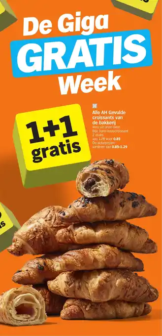 Albert Heijn Alle AH Gevulde croissants van de bakkerij aanbieding