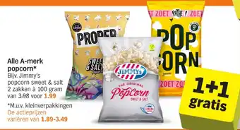 Albert Heijn Alle A-merk popcorn aanbieding