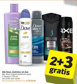 Albert Heijn Alle Dove Andrélon en Axe aanbieding