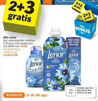 Albert Heijn Alle Lenor aanbieding