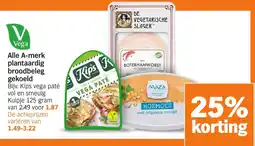 Albert Heijn Alle A-merk plantaardig broodbeleg gekoeld aanbieding