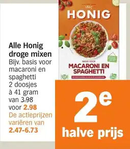 Albert Heijn Alle Honig droge mixen aanbieding