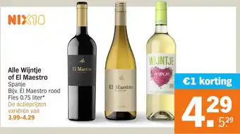 Albert Heijn Alle Wijntj of El Maestro aanbieding