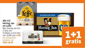 Albert Heijn Alle 0.0 Hertog Jan en Leffe aanbieding