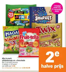 Albert Heijn Alle A merk uitdeelsnoep en -chocolade aanbieding