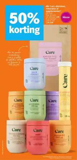 Albert Heijn Alle care vitamines mineralen of supplementen aanbieding