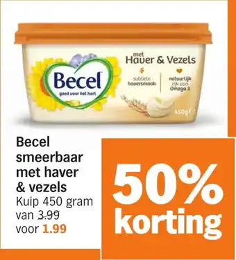 Albert Heijn Becel smeerbaar met haver & vezels aanbieding