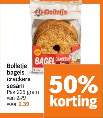 Albert Heijn Bolletje bagels crackers sesam aanbieding