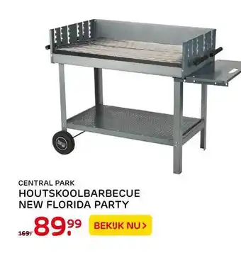 Praxis Central park houtskoolbarbecue new florida party aanbieding