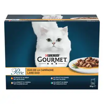 Dirk Gourmet Kattenvoer perle duo van vlees 12 st aanbieding