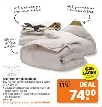Albert Heijn All-Year dekbed met dons aanbieding