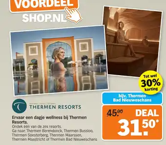 Albert Heijn Ervaar een dagje wellness bij thermen resorts aanbieding