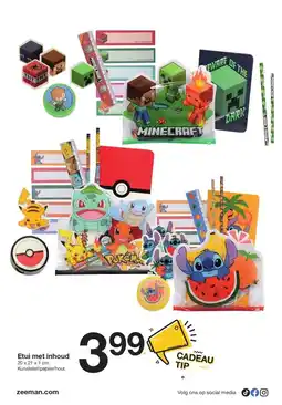 Zeeman Etui met inhoud aanbieding