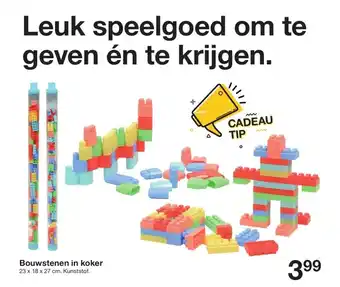 Zeeman Bouwstenen in koker aanbieding