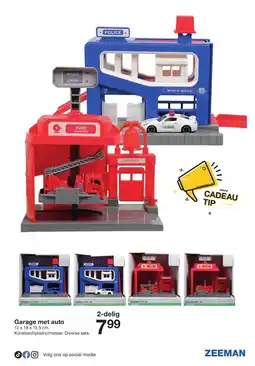 Zeeman Garage met auto aanbieding