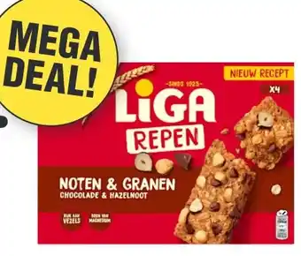 Budget Food Liga Noten & Granen Chocolade Hazelnoot aanbieding