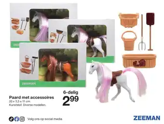 Zeeman Paard met accessoires aanbieding