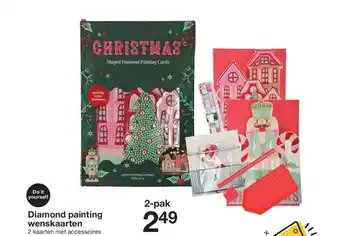 Zeeman Diamond painting wenskaarten aanbieding
