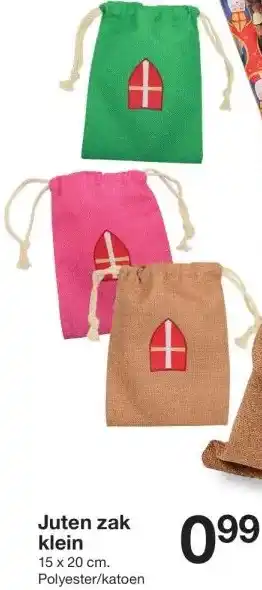 Zeeman Juten zak klein aanbieding
