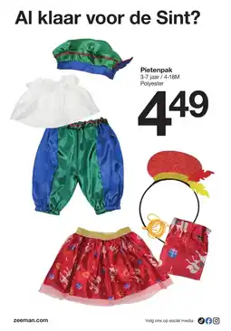 Zeeman Pietenpak aanbieding