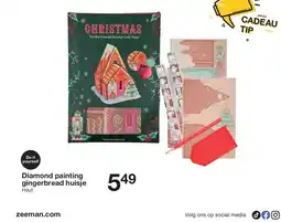 Zeeman Diamond painting gingerbread huisje aanbieding