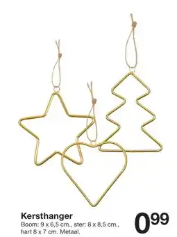 Zeeman Kersthanger aanbieding