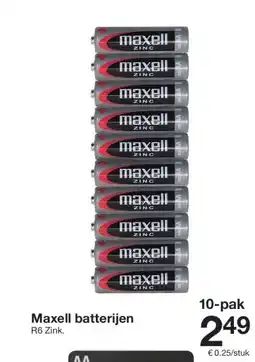 Zeeman Maxell batterijen aanbieding