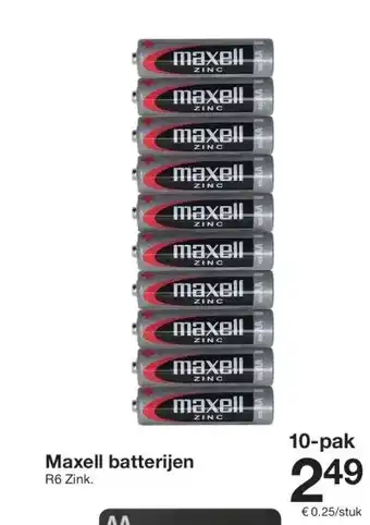 Zeeman Maxell batterijen aanbieding