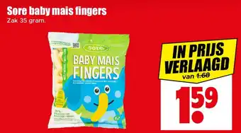 Dirk Sore baby mais fingers aanbieding