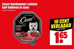 Dirk Cesar hondenvoer cuisine kalf kalkoen in saus aanbieding