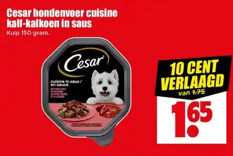 Dirk Cesar hondenvoer cuisine kalf kalkoen in saus aanbieding