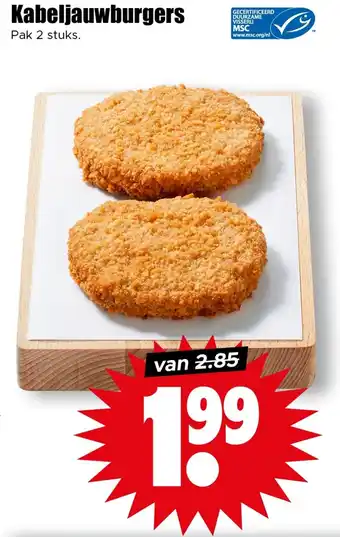 Dirk Kabeljauwburgers aanbieding