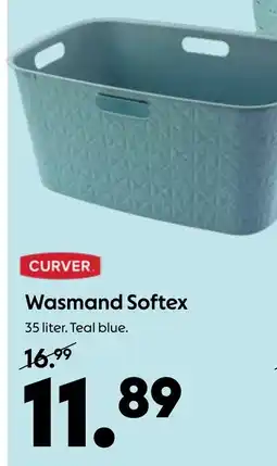 AllesZ CURVER Wasmand Softex 35 liter. Teal blue. aanbieding